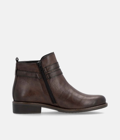 Remonte Classic Brown Leather Ankle Boots