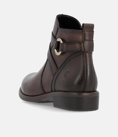 Remonte Classic Brown Leather Ankle Boots