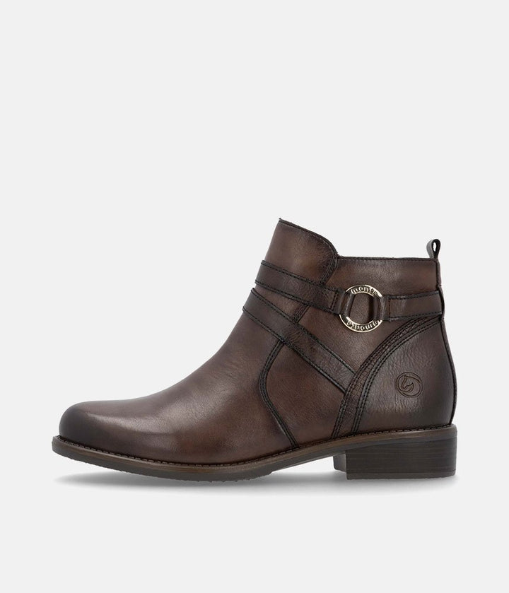 Remonte Classic Brown Leather Ankle Boots