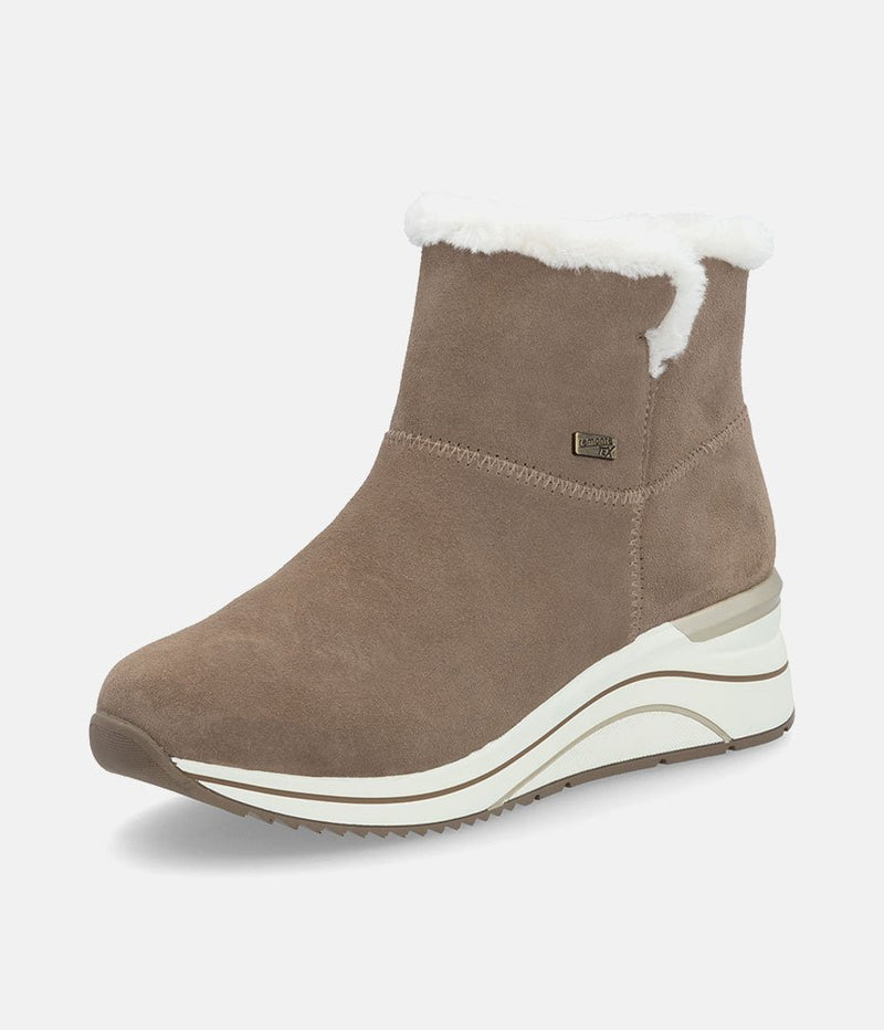 Remonte Stylish Beige Suede Cold Weather Boots