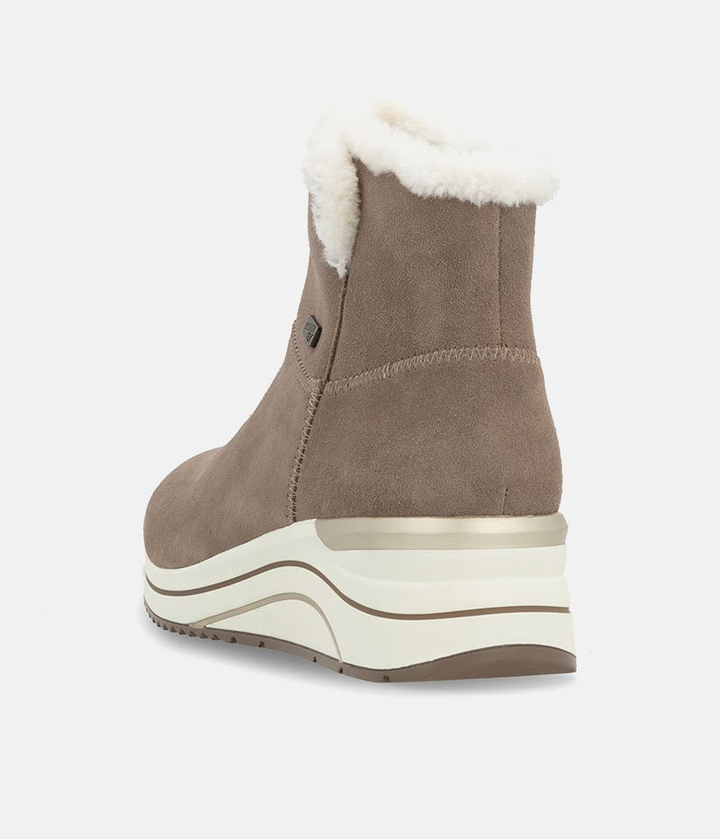 Remonte Stylish Beige Suede Cold Weather Boots