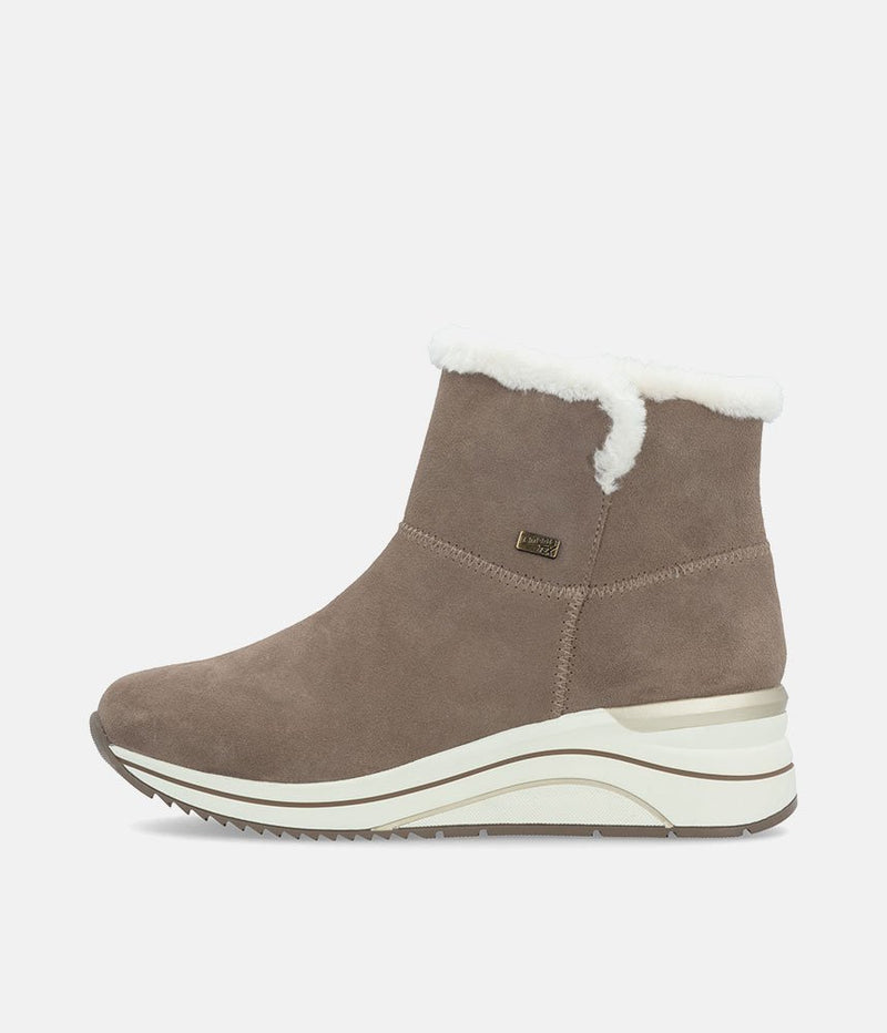 Remonte Stylish Beige Suede Cold Weather Boots