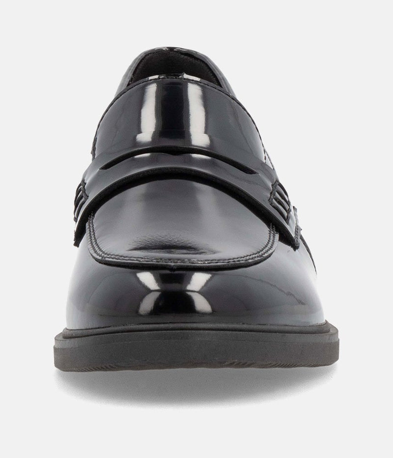 Remonte Sleek Black Patent Leather Loafers