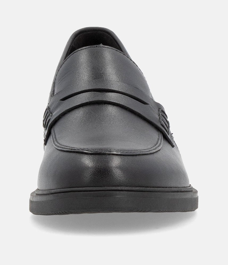 Remonte Classic Black Leather Penny Loafers