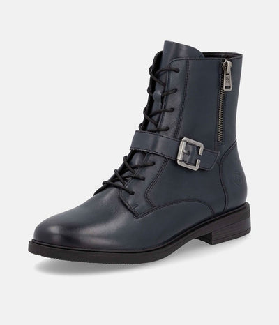 Remonte Versatile Navy Leather Ankle Boots