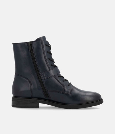 Remonte Versatile Navy Leather Ankle Boots