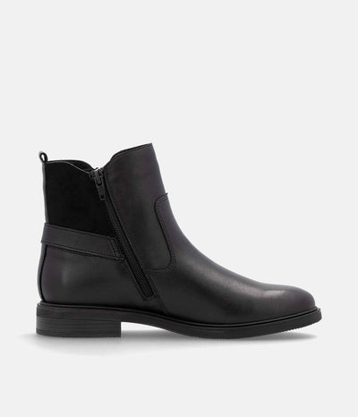 Remonte Versatile Black Leather Ankle Boots