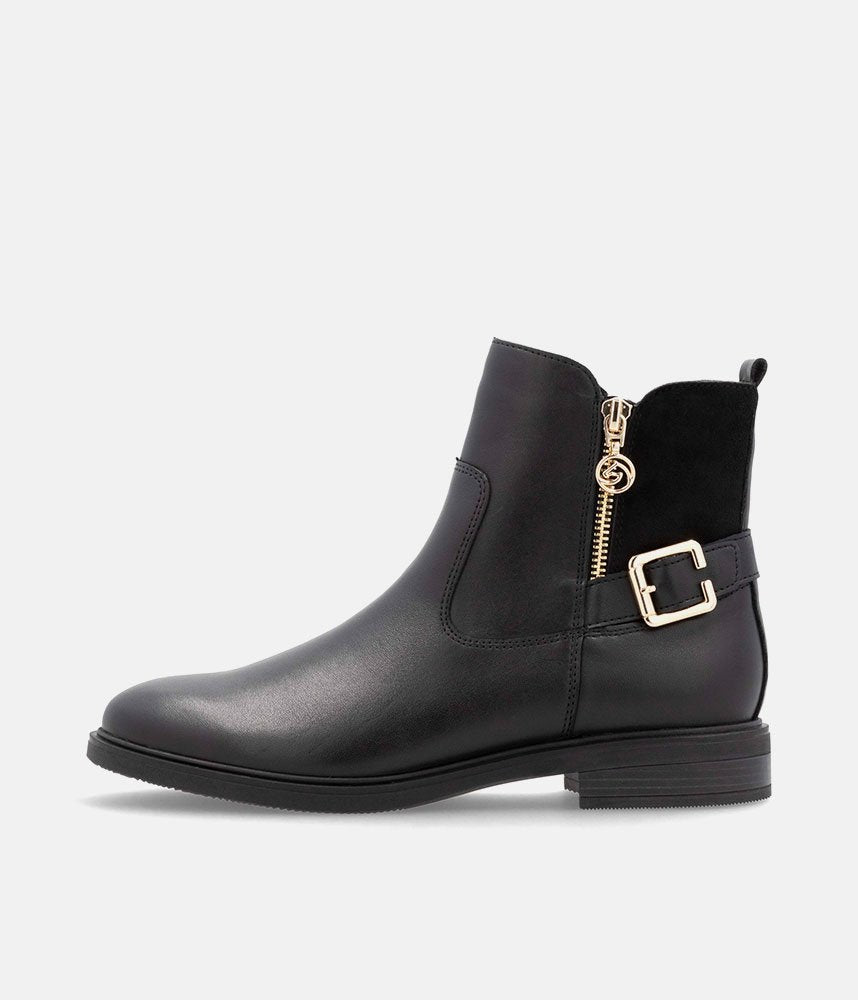 Remonte Versatile Black Leather Ankle Boots