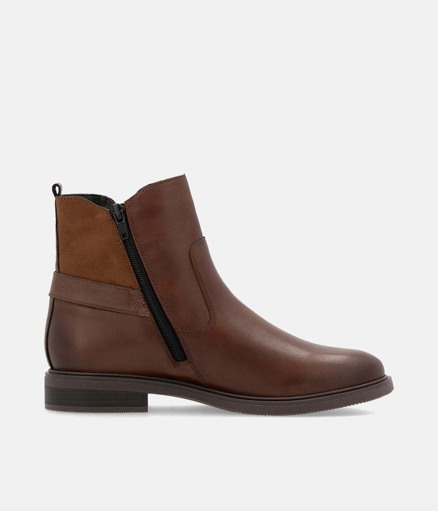 Remonte Versatile Brown Leather Ankle Boots