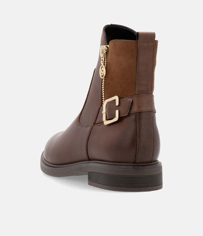 Remonte Versatile Brown Leather Ankle Boots