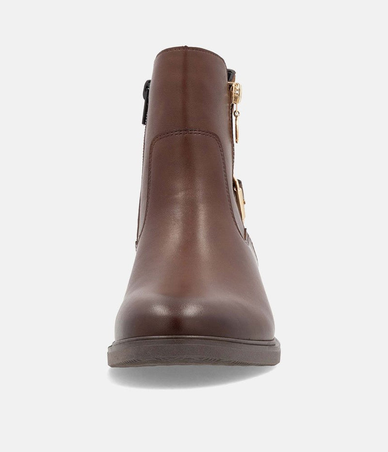 Remonte Versatile Brown Leather Ankle Boots