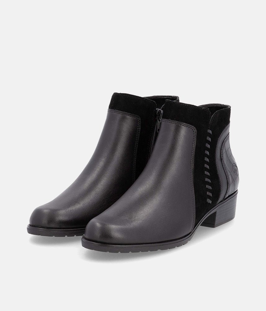 Remonte Dressy Black Ankle Boots