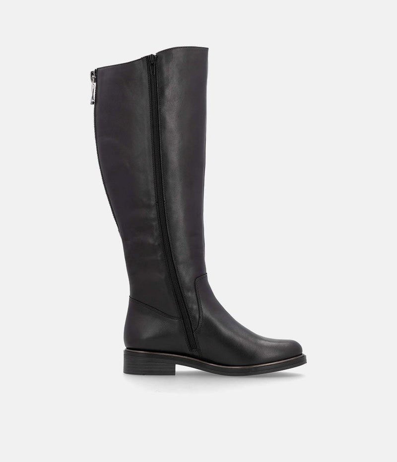 Remonte Beautiful Black Leather Long Boots