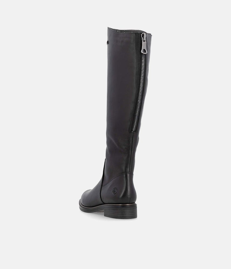 Remonte Beautiful Black Leather Long Boots