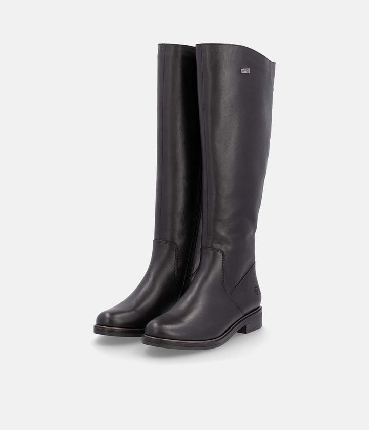 Remonte Beautiful Black Leather Long Boots