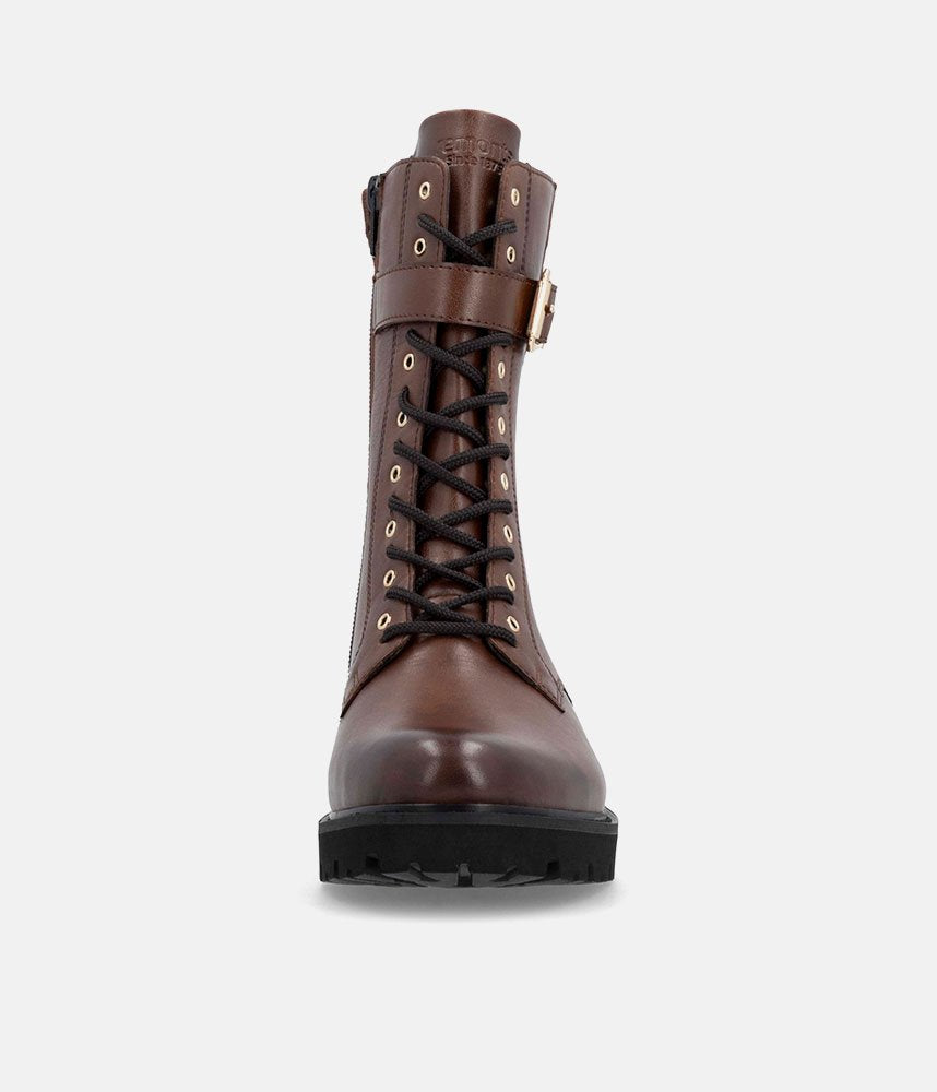 Remonte Fashionable Tall Brown Lace Up Ankle Boots