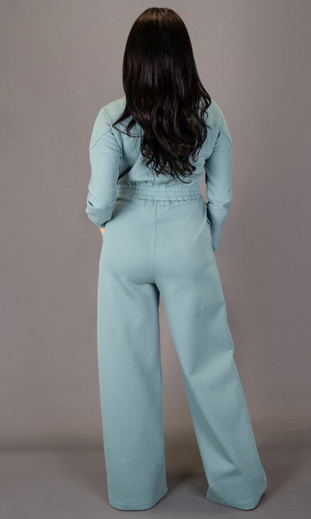 Every Day Sweat Jumpsuit - Teal