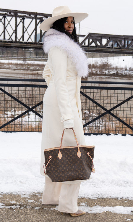 So Fancy Belted Coat - Ivory