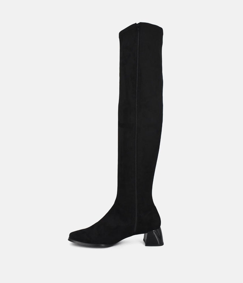 Dansi Gorgeous Over the Knee Black Boots