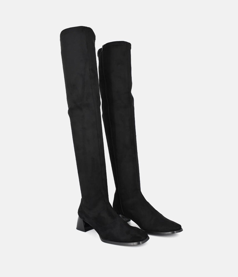 Dansi Gorgeous Over the Knee Black Boots