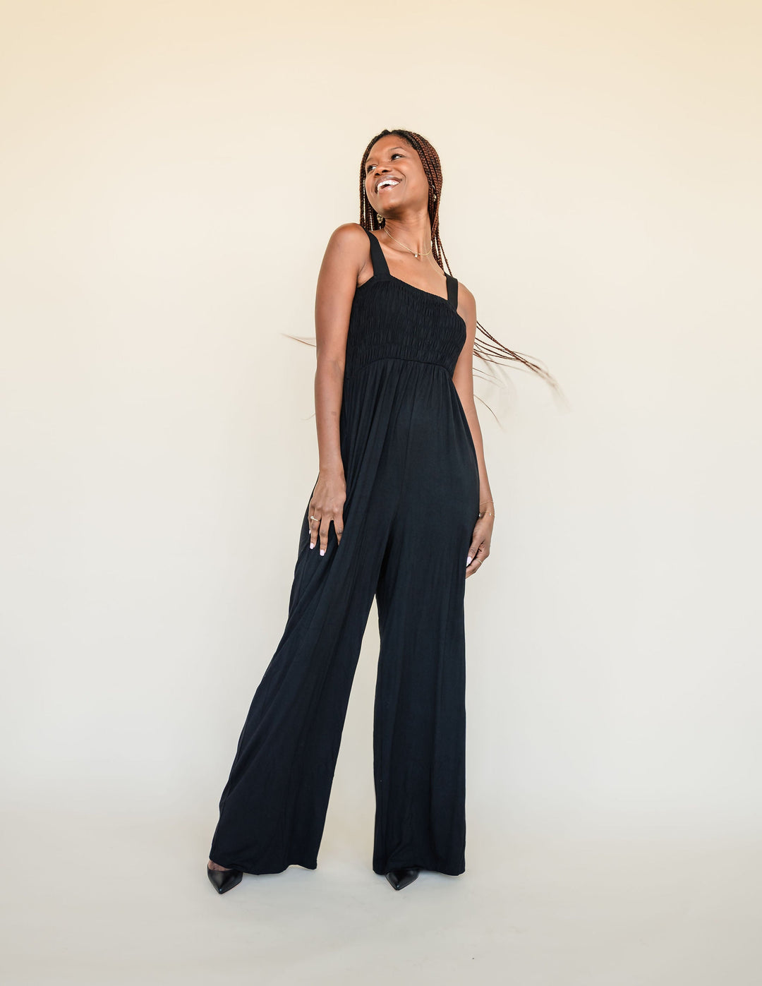 Tall Mallory Smocked Jumpsuit