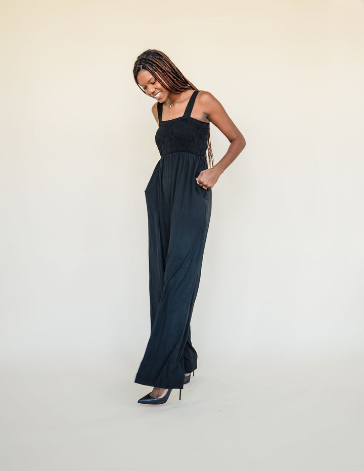 Tall Mallory Smocked Jumpsuit