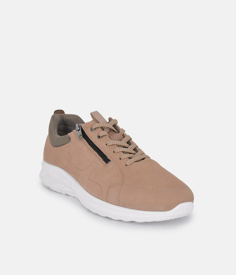 Forelli Beige Nubuck Orthopedic Comfort Sneakers