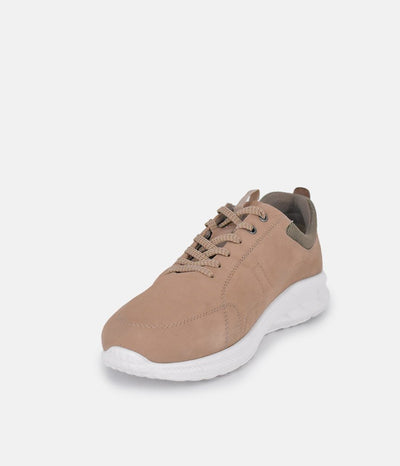 Forelli Beige Nubuck Orthopedic Comfort Sneakers