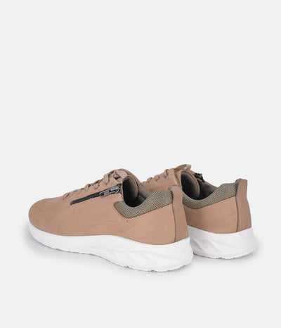 Forelli Beige Nubuck Orthopedic Comfort Sneakers