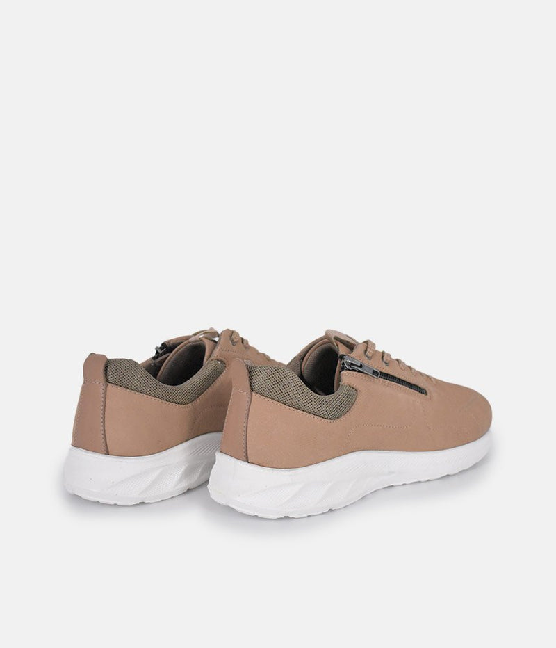 Forelli Beige Nubuck Orthopedic Comfort Sneakers