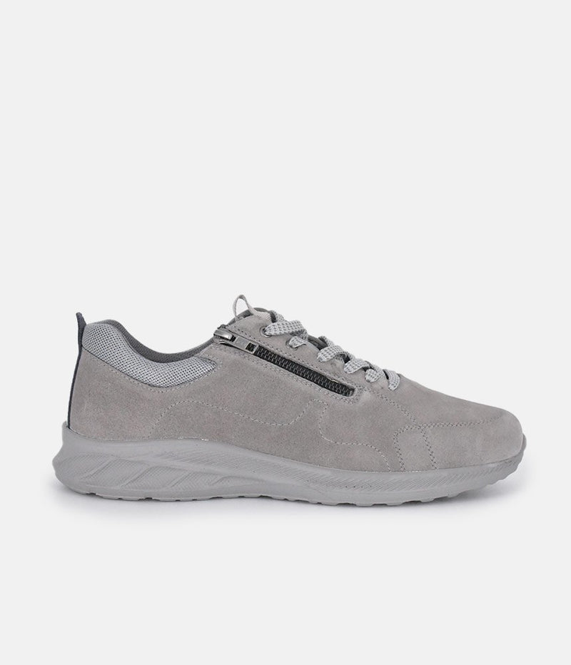 Forelli Grey Nubuck Orthopedic Comfort Sneakers