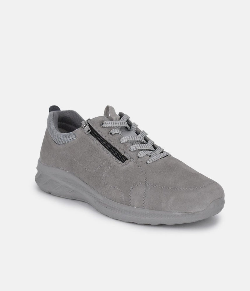 Forelli Grey Nubuck Orthopedic Comfort Sneakers