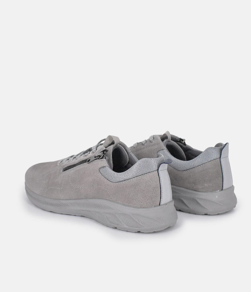 Forelli Grey Nubuck Orthopedic Comfort Sneakers