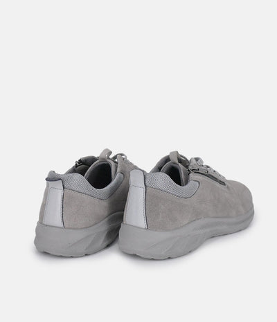 Forelli Grey Nubuck Orthopedic Comfort Sneakers