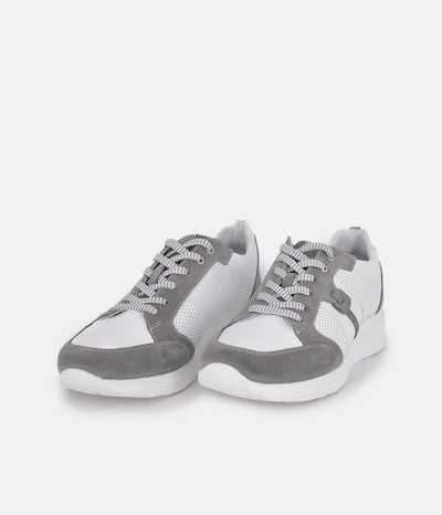 Forelli Grey/White Nubuck Orthopedic Comfort Sneakers