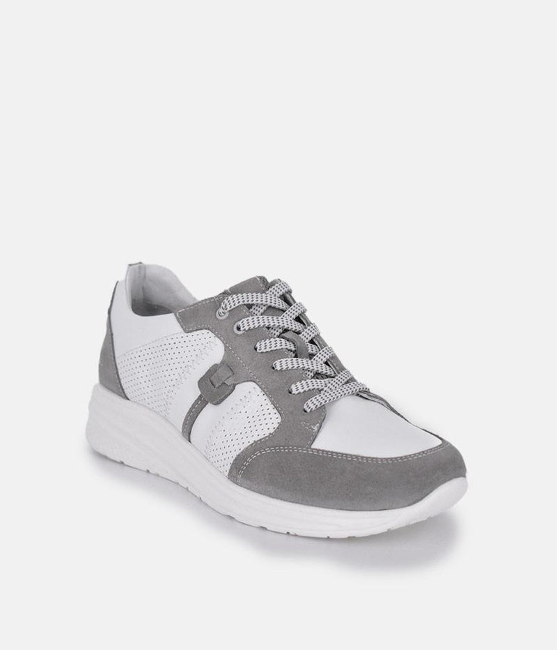 Forelli Grey/White Nubuck Orthopedic Comfort Sneakers