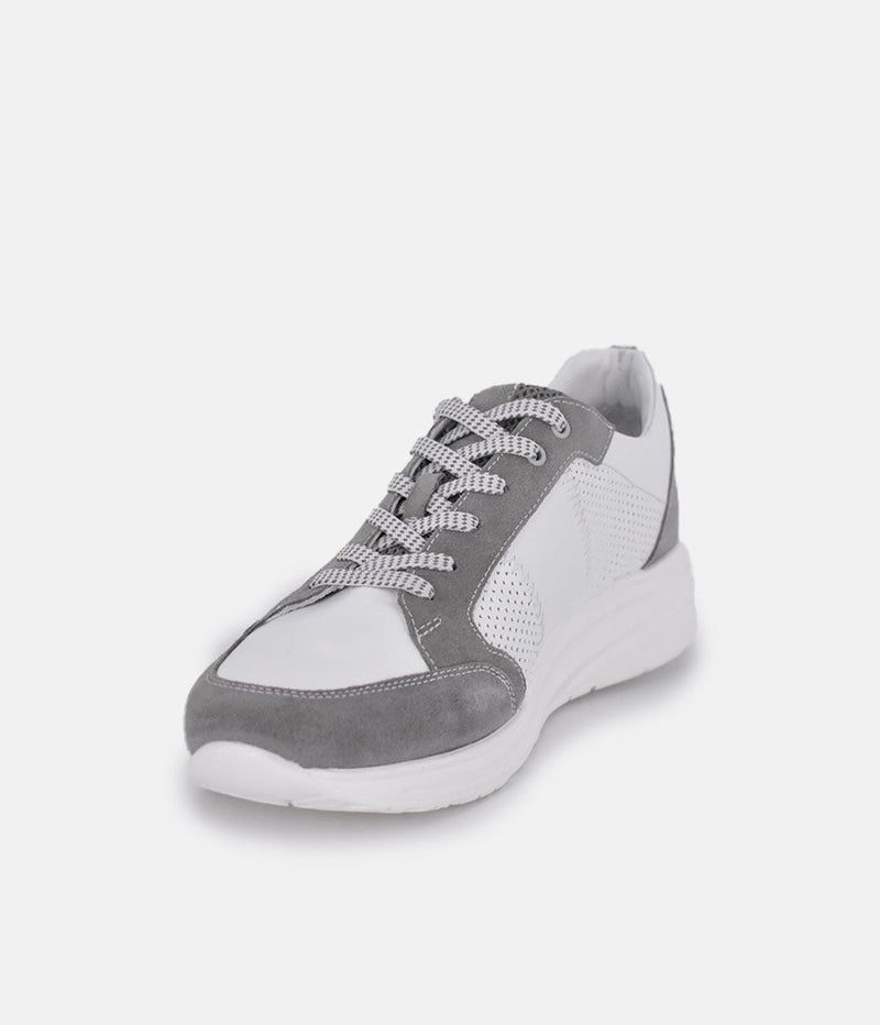 Forelli Grey/White Nubuck Orthopedic Comfort Sneakers