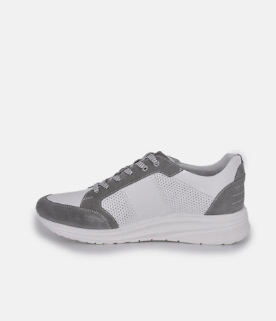 Forelli Grey/White Nubuck Orthopedic Comfort Sneakers