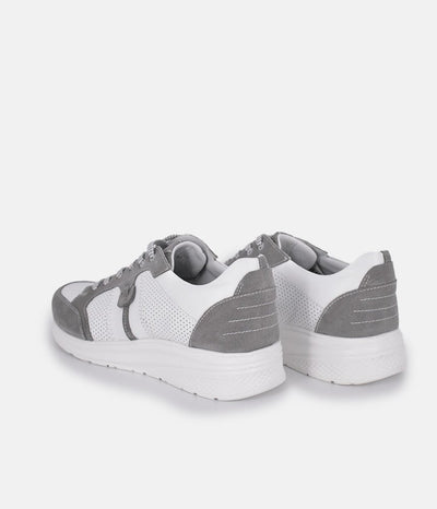 Forelli Grey/White Nubuck Orthopedic Comfort Sneakers