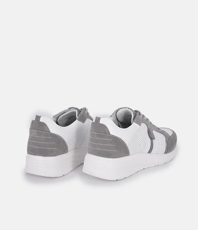 Forelli Grey/White Nubuck Orthopedic Comfort Sneakers