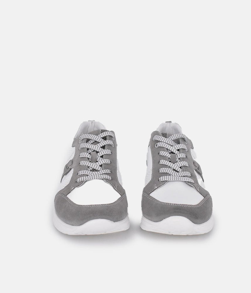 Forelli Grey/White Nubuck Orthopedic Comfort Sneakers