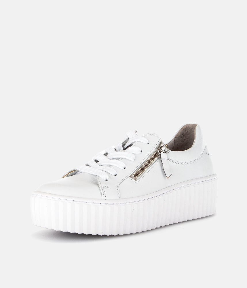 Gabor Chunky White Leather Trainers