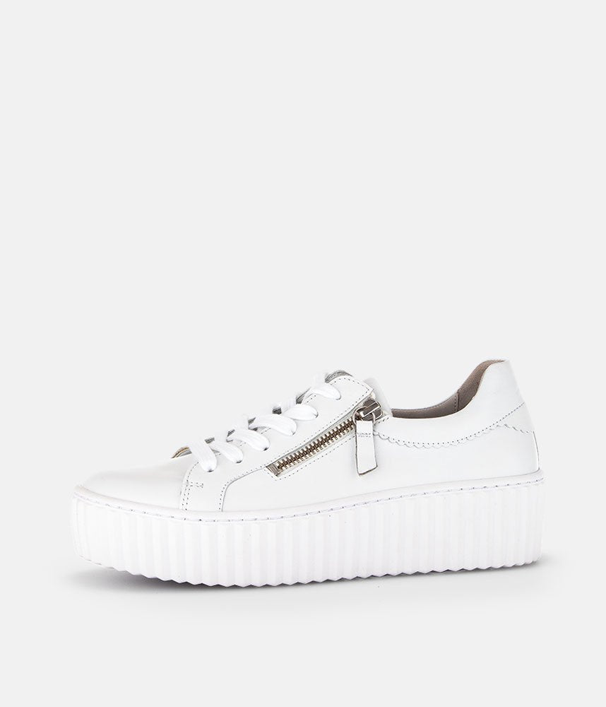 Gabor Chunky White Leather Trainers