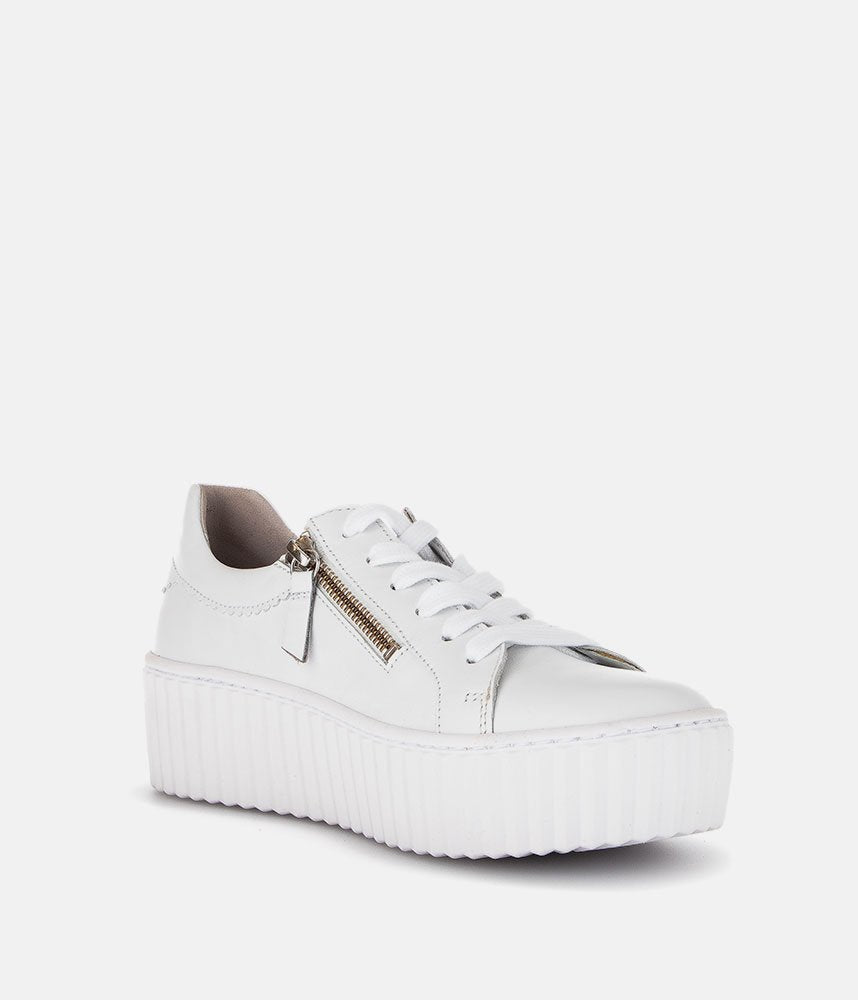 Gabor Chunky White Leather Trainers