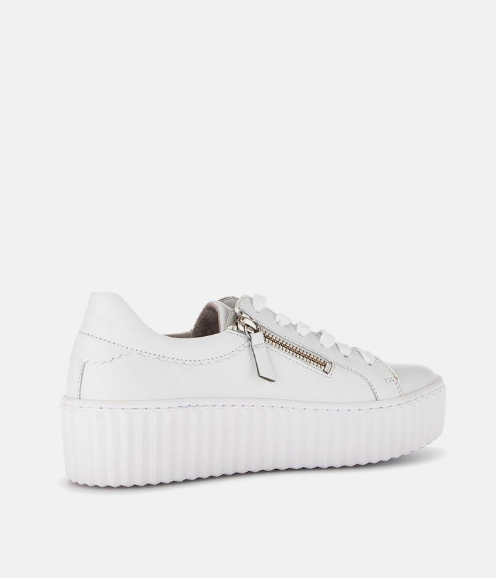 Gabor Chunky White Leather Trainers