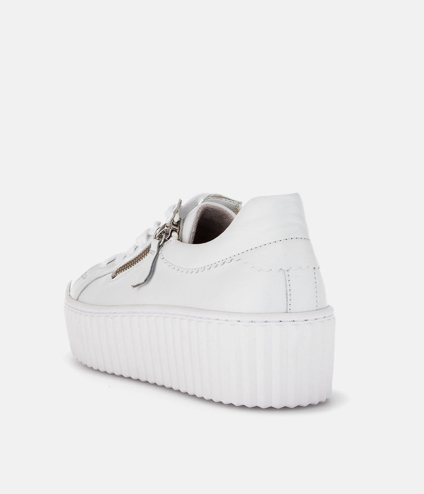 Gabor Chunky White Leather Trainers