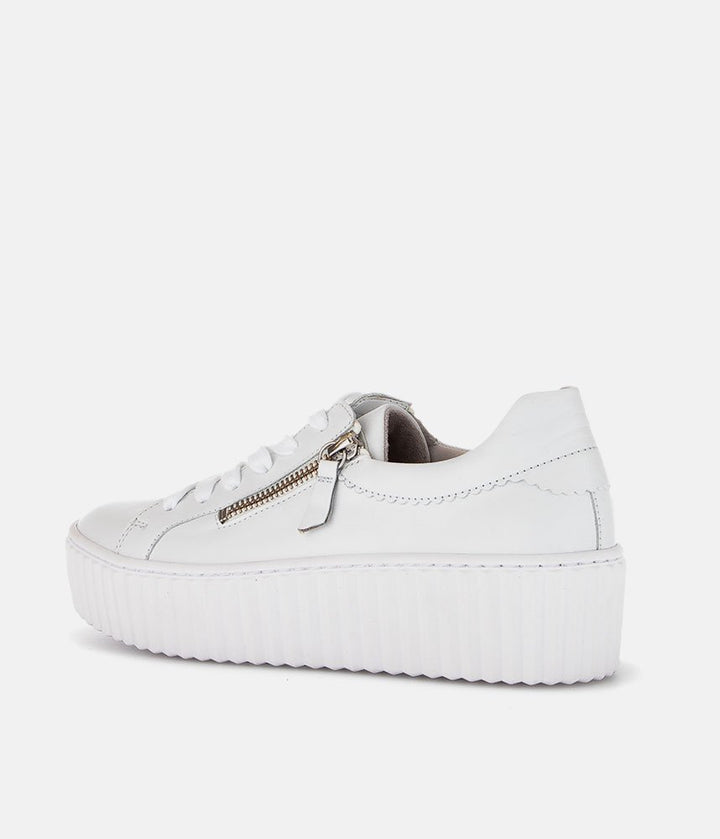 Gabor Chunky White Leather Trainers