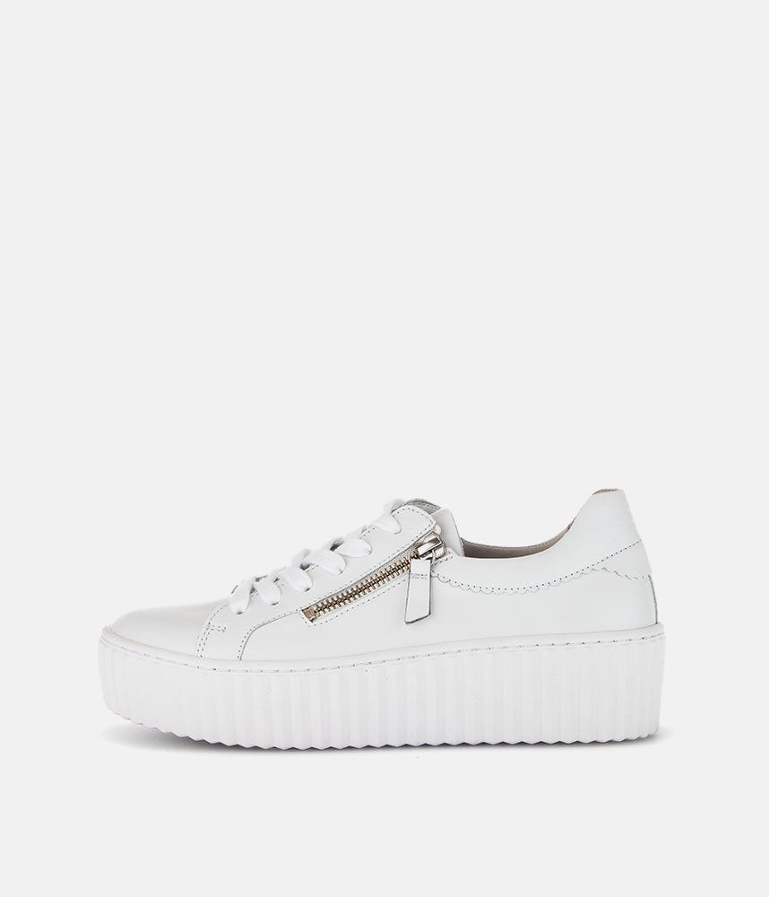 Gabor Chunky White Leather Trainers