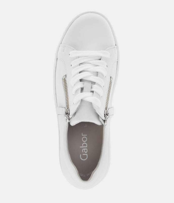 Gabor Chunky White Leather Trainers