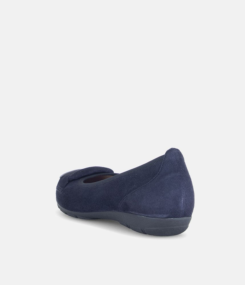 Gabor Stylish Navy Buckle Flats